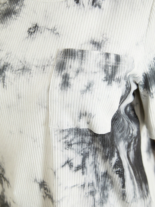 Tie Dye Pocket Rib Knit T-shirt