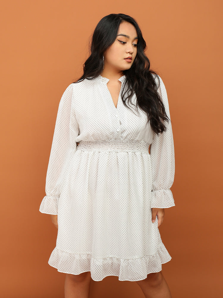 Polka Dot Smocking Dress