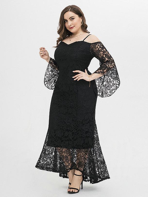 Lace Slim Fit Strapless Dress