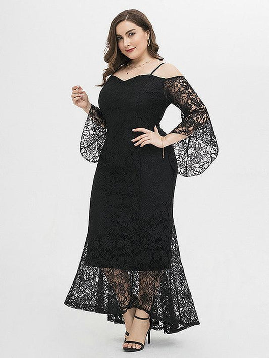 Lace Slim Fit Strapless Dress