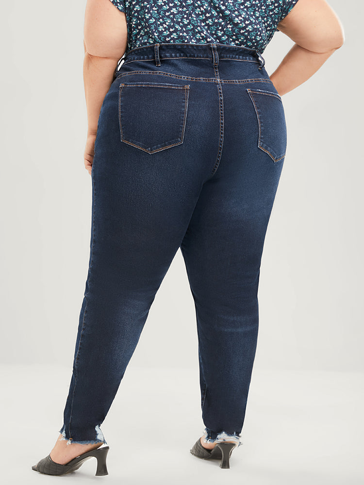 Skinny Very Stretchy High Rise Dark Wash Jeans
