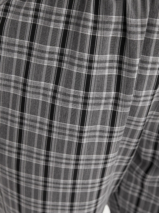 Plaid Pocket Paperbag Waist Belted Pants