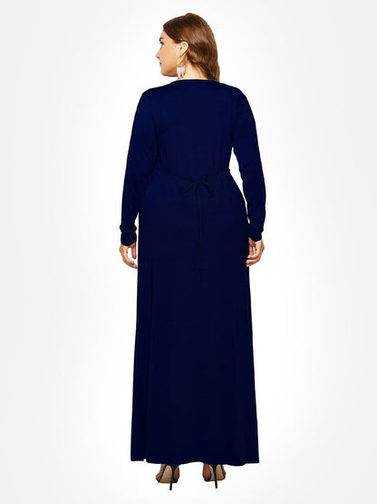 Ruched Decoration V-neck Maxi Dress