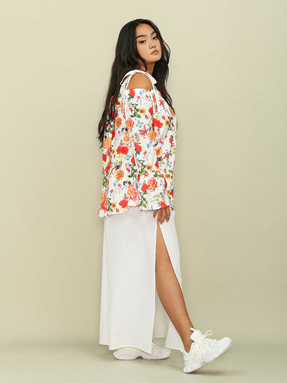Bell Sleeve Floral Off Should Top