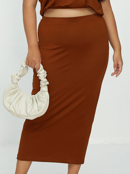 High Waist High Stretch Skirt