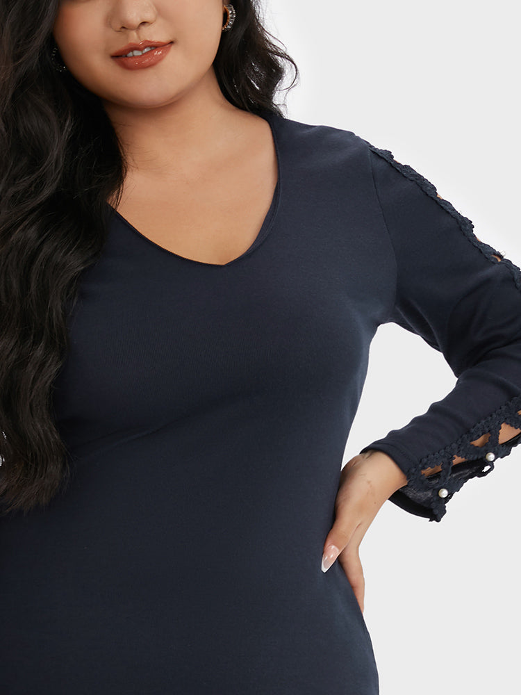 Beaded Cut Out Bodycon Dress