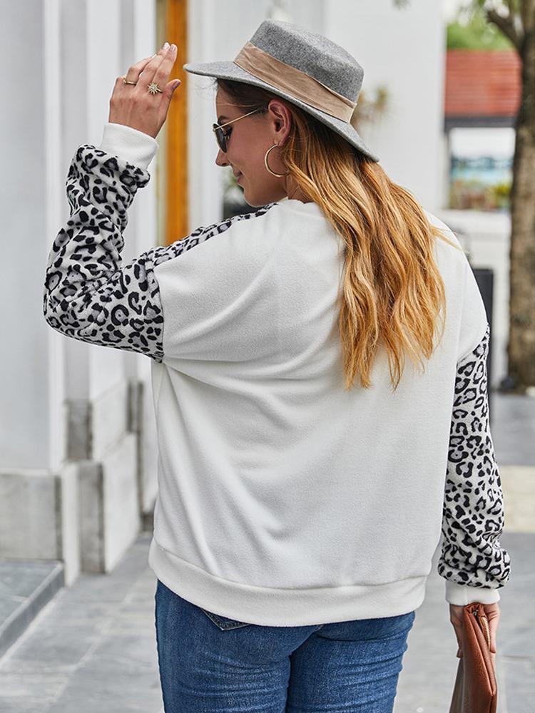Casual Leopard Patchwork T-shirt