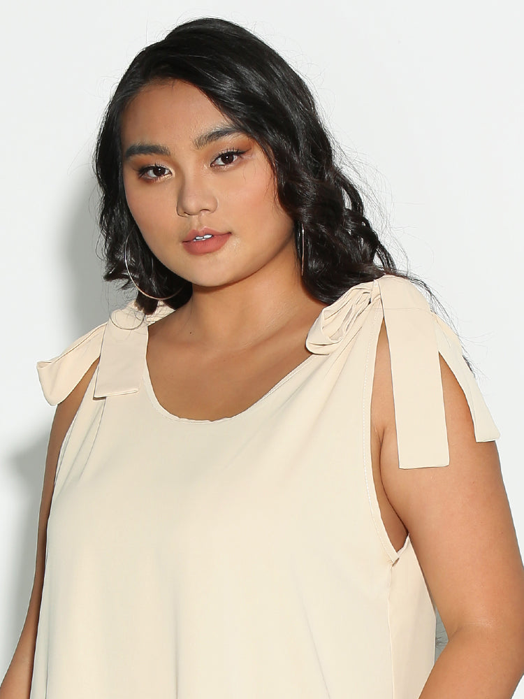 Bowknot Shoulder Dress