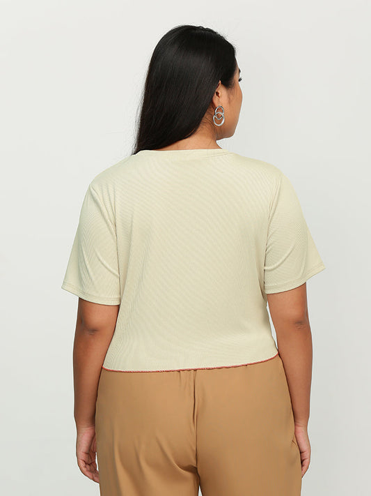 Stitch Irregular Hem T-Shirt