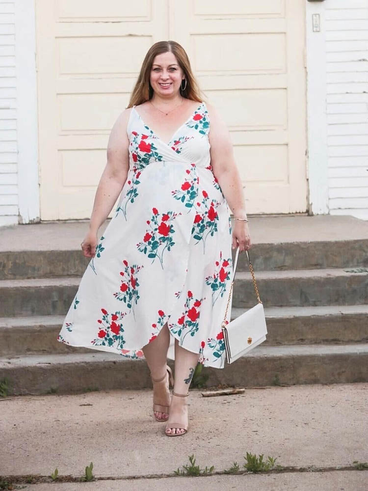 Floral Wrap Cami Dress