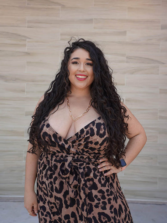 Leopard Split Cami Dress