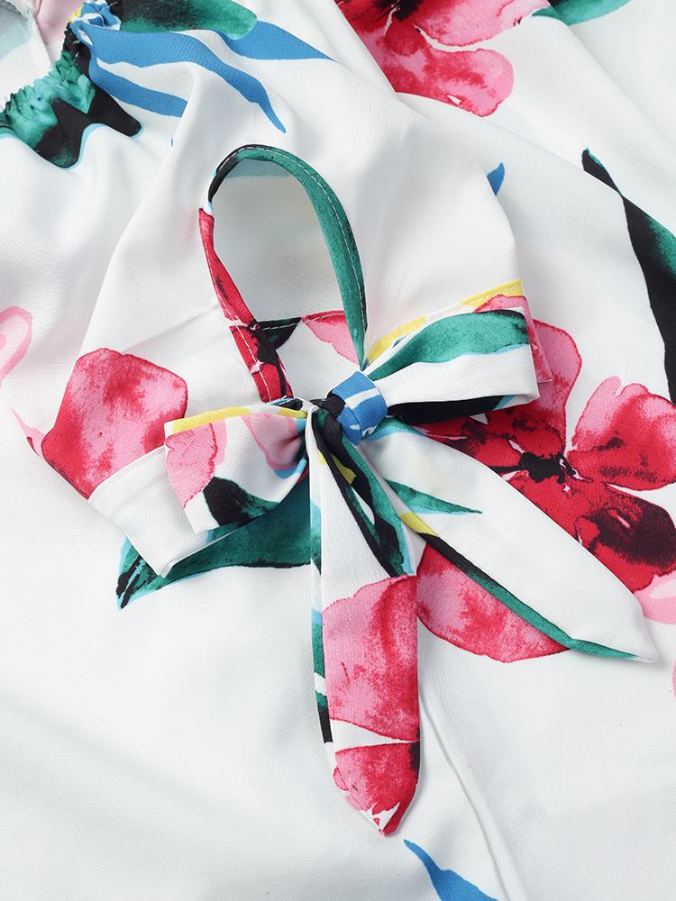 Tropical Knot Sleeve Top