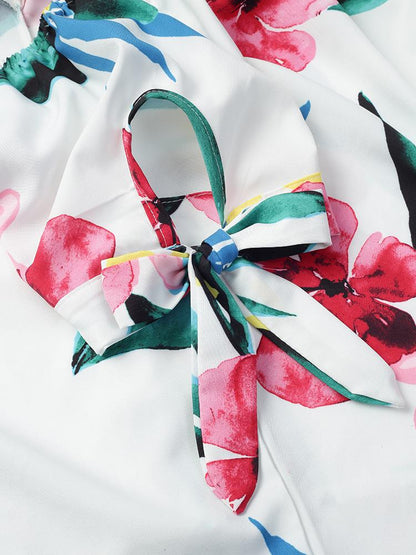 Tropical Knot Sleeve Top