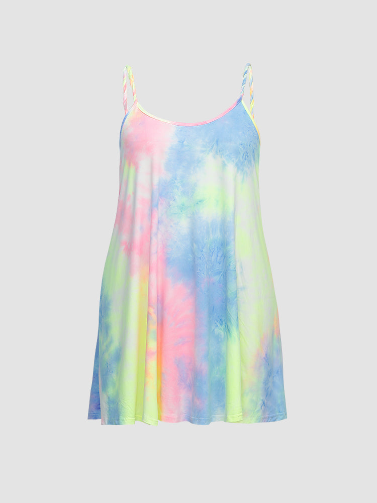 Tie Dye Tiered Dress