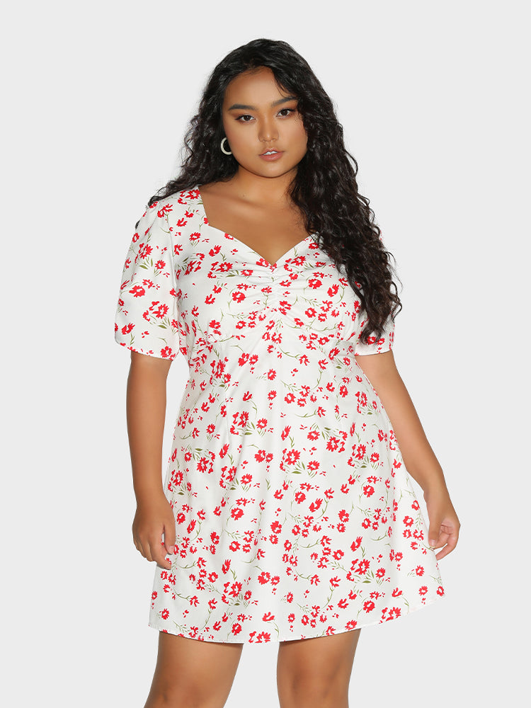 Ditsy Floral Short Sleeve Dress
