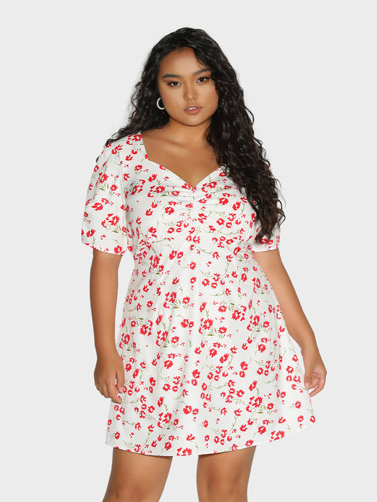 Ditsy Floral Short Sleeve Dress