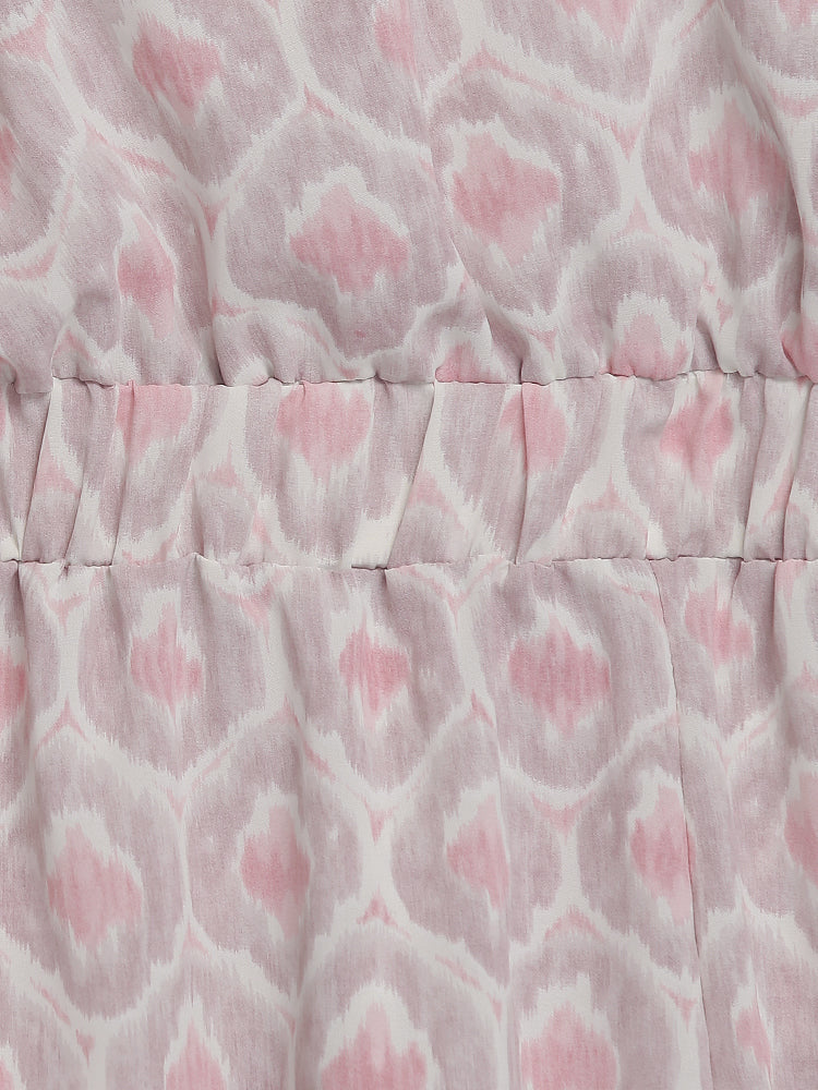 Floral Print Backless Romper