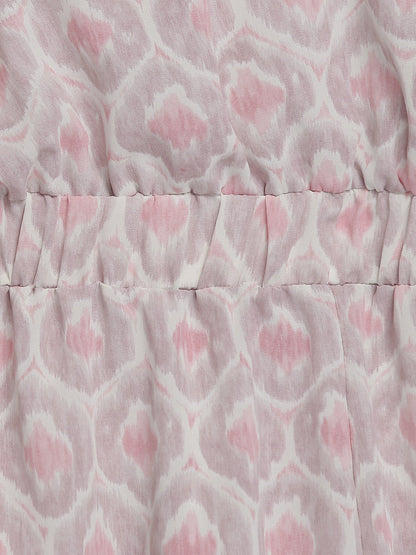 Floral Print Backless Romper