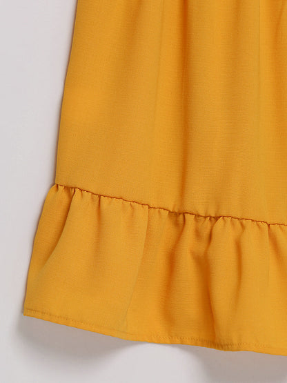 Ruffle Hem Backless Top