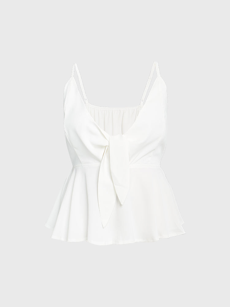 Bow Tie Ruffle Cami