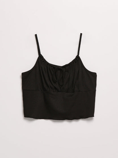 Keyhole Knotted Backless Top