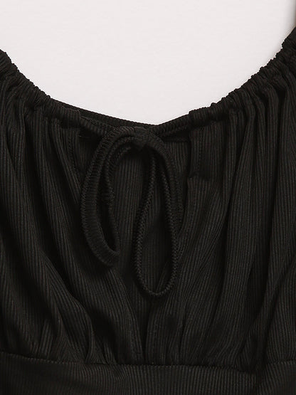 Keyhole Knotted Backless Top