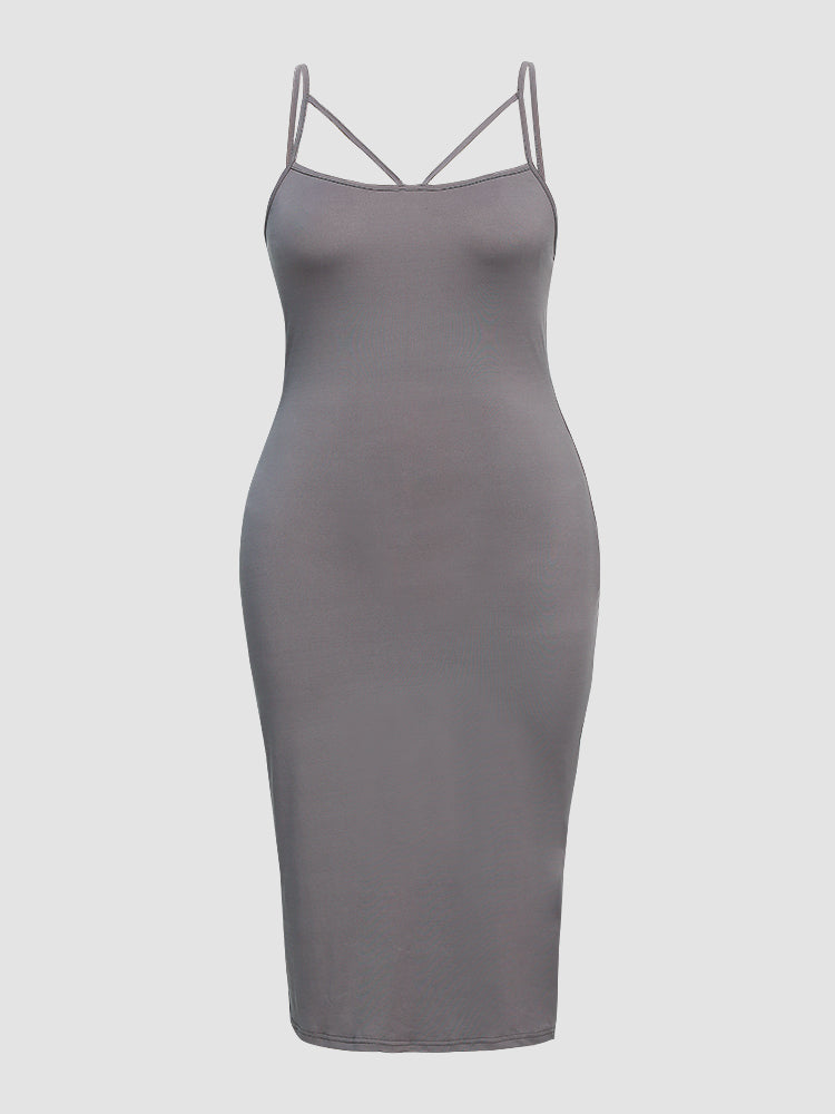 Cut Out Front Spaghetti Strap Dress