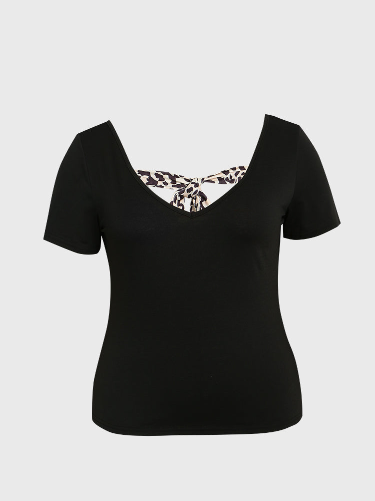 Leopard Tie Back T-Shirt