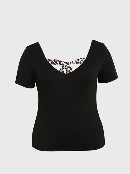 Leopard Tie Back T-Shirt