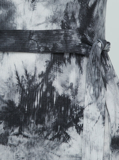Tie Dye Belted Cami Dress