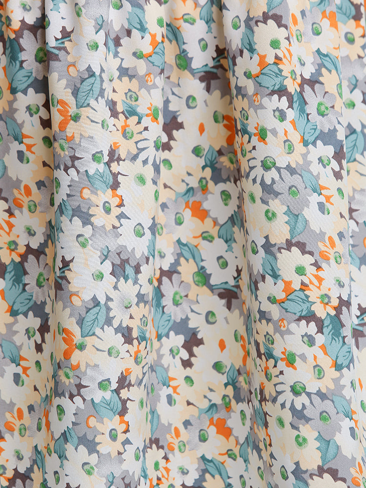 Ditsy Floral Ruffle Sleeve Dress