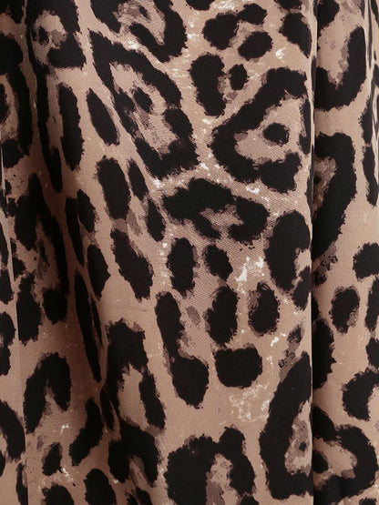 Leopard Waist Knotted Dress