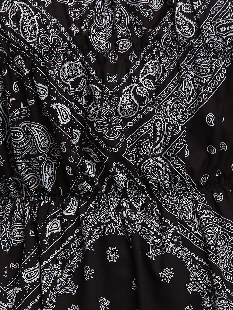 Paisley Print Sleeveless Top