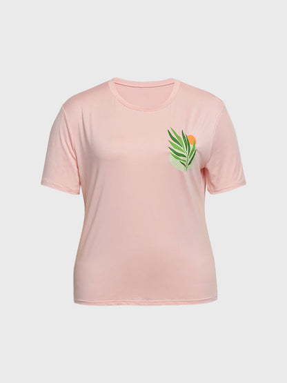 Leaf Round Neck T-Shirt