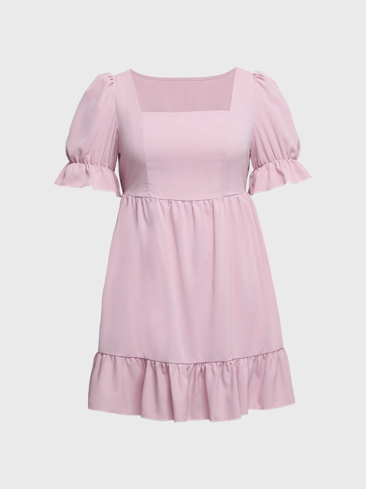 Tiered Puff Sleeve Dress