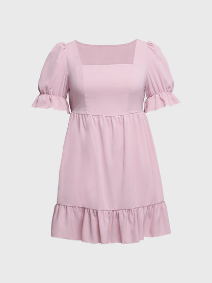 Tiered Puff Sleeve Dress