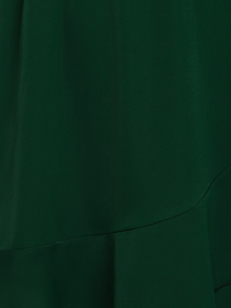 Ruffles Lantern Sleeve Dress