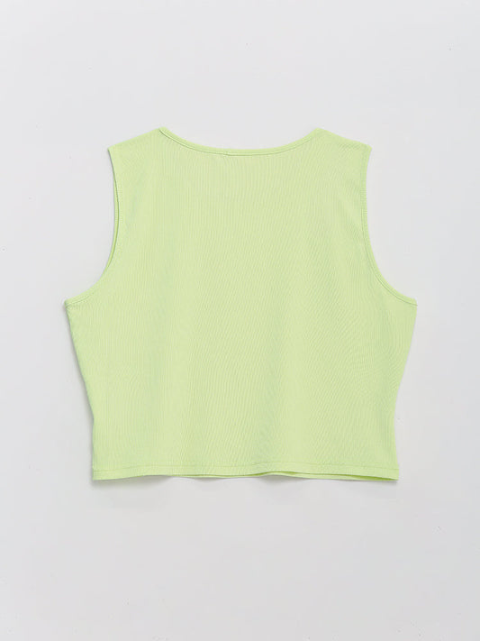 Cut Out Sleeveless Crop Top