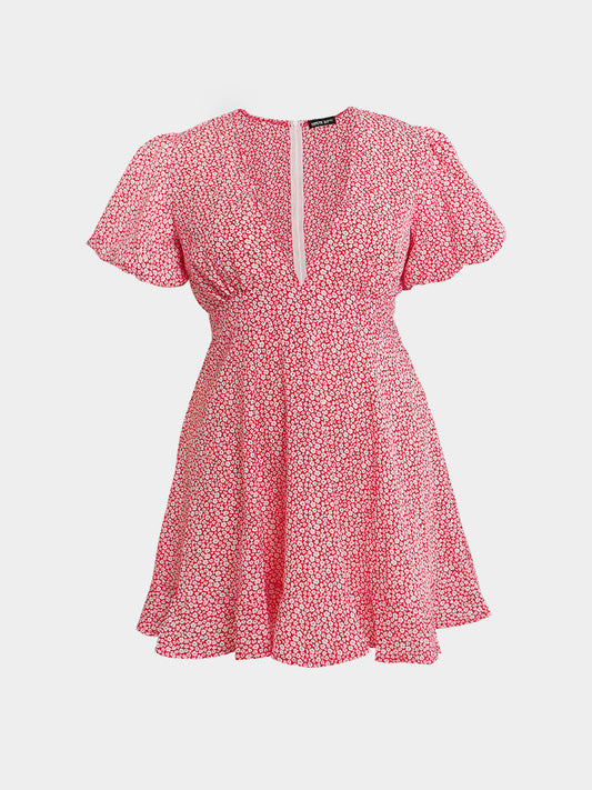 Ditsy Floral Ruffle Hem Dress