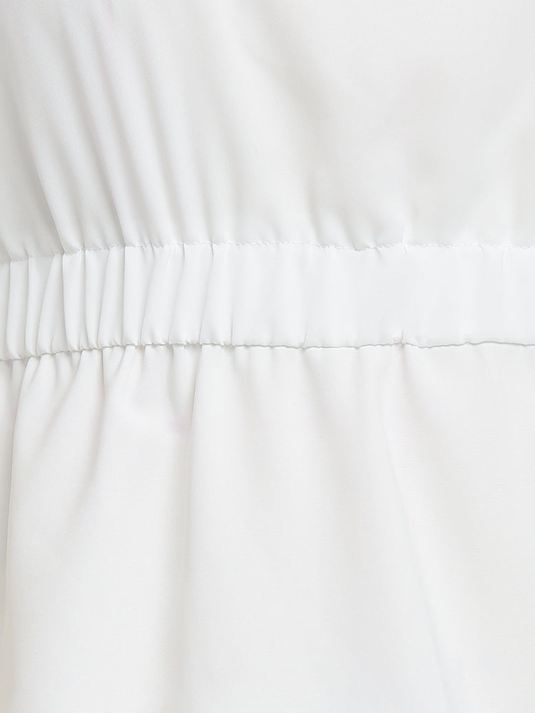 Tiered Hem Frill Blouse