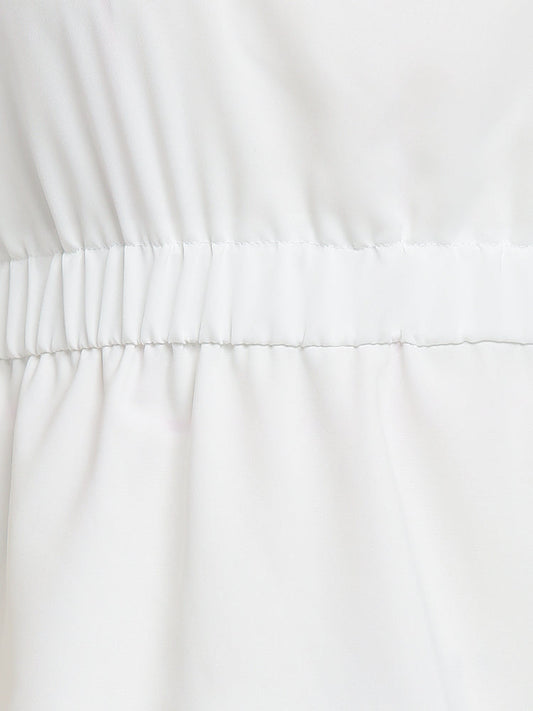 Tiered Hem Frill Blouse