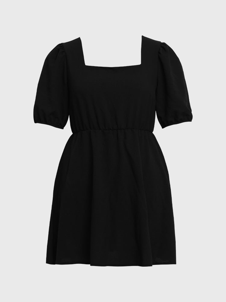 Square Neck Backless Dress