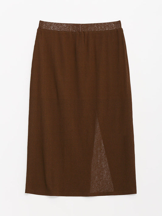 Split Hem See Through Skirt