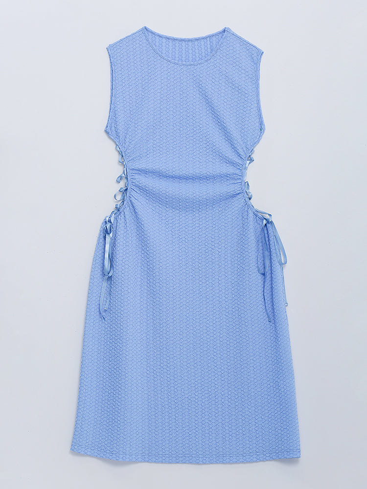 Cut Out Cross Knotted Sides Dress