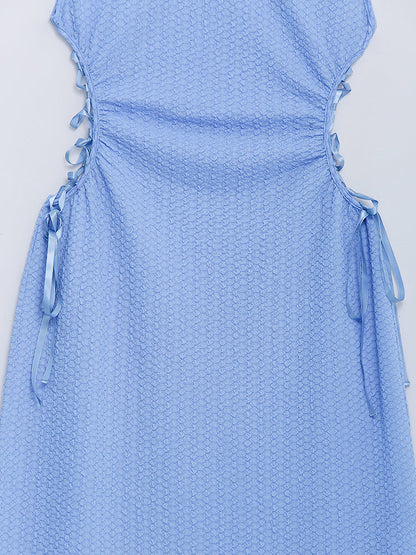 Cut Out Cross Knotted Sides Dress