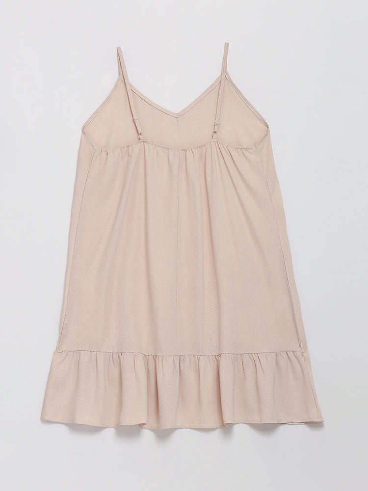 Tiered Hem Ruffle Cami Dress