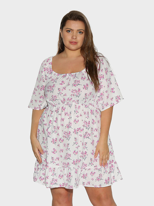 Ditsy Bow Tie Back Dress