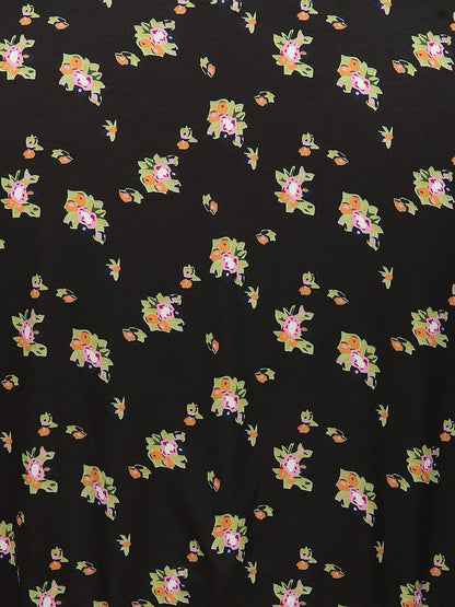 Ditsy Floral V-neck Crop Blouse