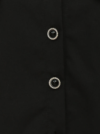 Peter Pan Collar Knotted Blouse