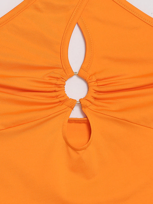 Keyhole Ring Halter Top
